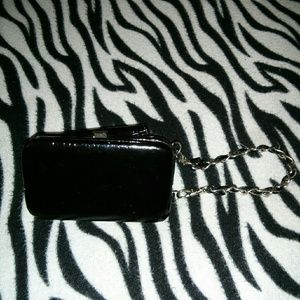 Cute little black  wristlet phone/card holder