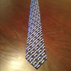 Michael Kors Men's Tie Silk Like New Blue Black