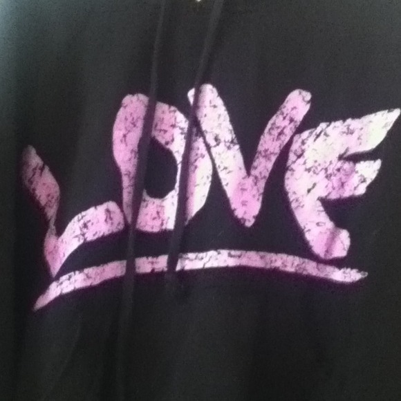 Black and purple cropped sweatshirt - Picture 2 of 4