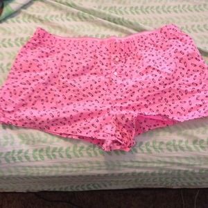 Pink Victoria secret pin me down shorts