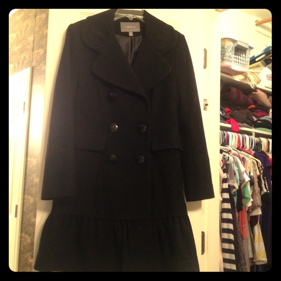 Black Wool Peacoat