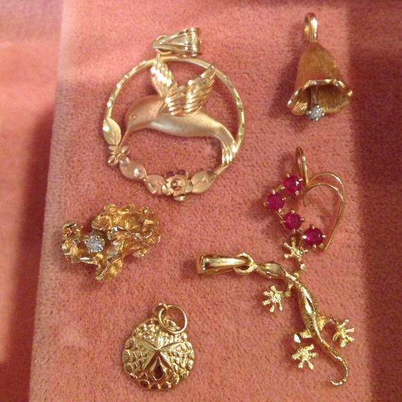 14k gold charms.