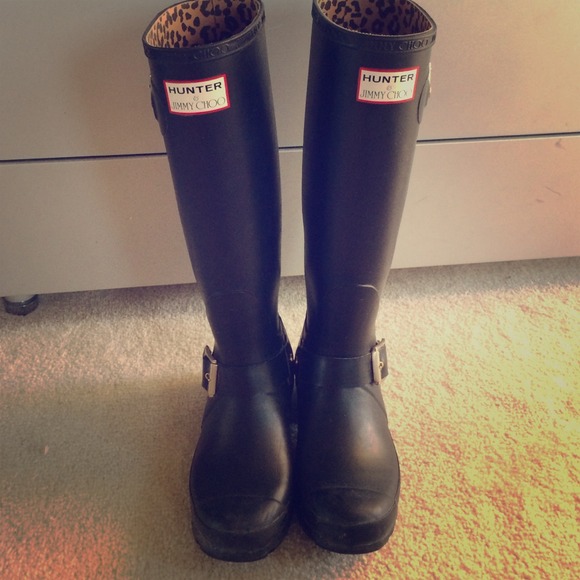 Jimmy Choo/ Hunters rain boots - Picture 1 of 4