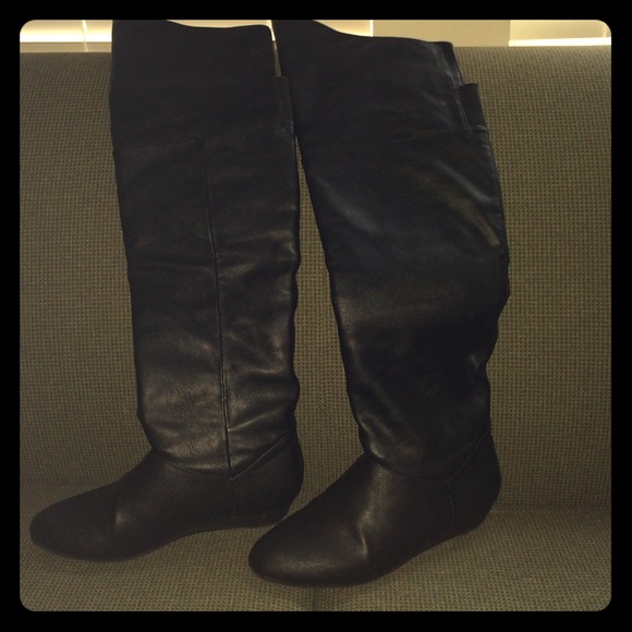 Black over the knee boots