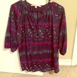 Printed Quarter Sleeve Top