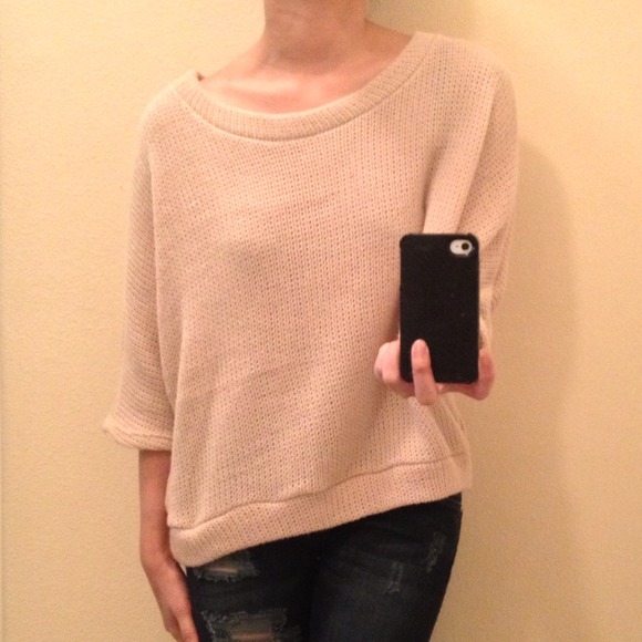 BUNDLED. Nude Knit 3/4 Sleeve Sweater. - Picture 2 of 4