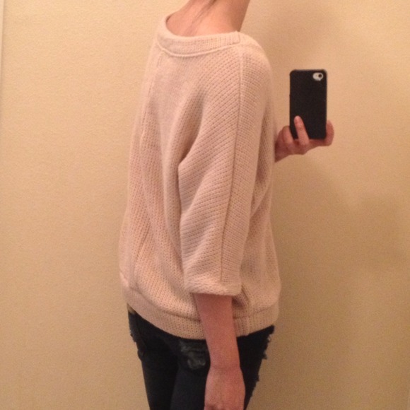 BUNDLED. Nude Knit 3/4 Sleeve Sweater. - Picture 3 of 4