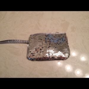 Silver sequins coin purse