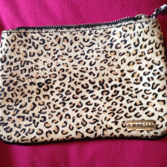 Express leopard print wristlet