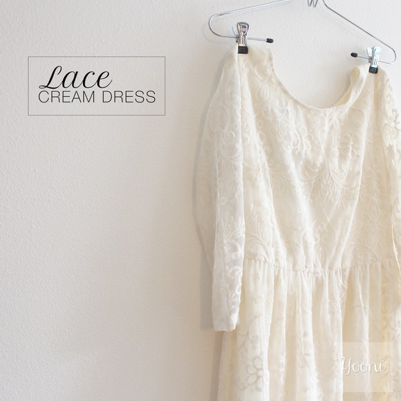 • S O L D : Bundled • Beautiful Cream Lace Dress