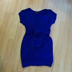 Blue dress v neck