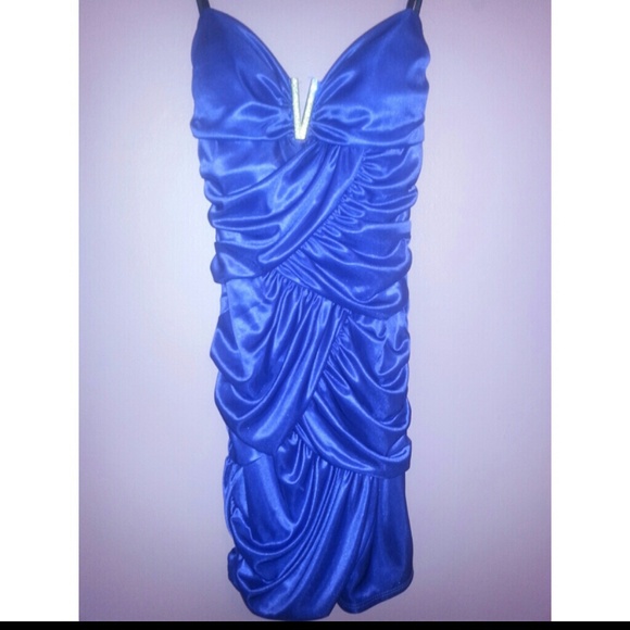 Purple strapless dress