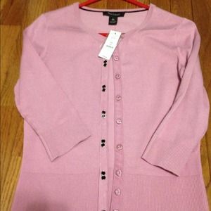 Cardigan white and black marquet