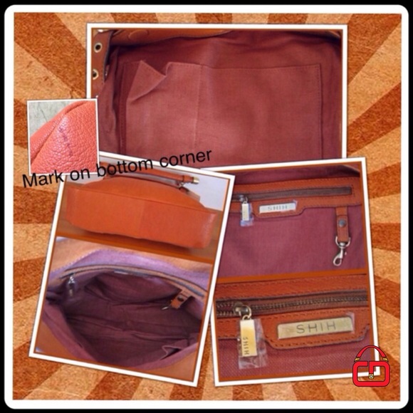 SHIH stephanie lin Brown leather shoulder tote New - Picture 4 of 4