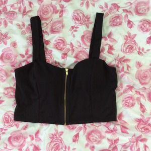 Black Crop Bustier