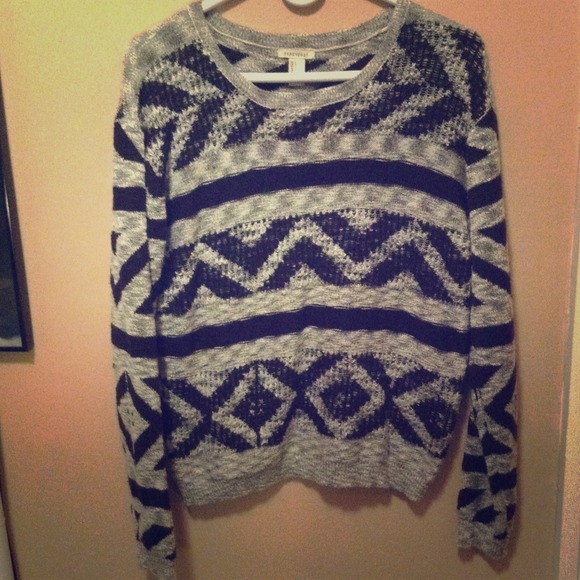 forever 21 printed sweater!!
