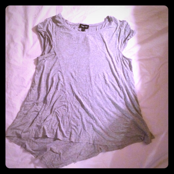 Bebe Babydoll Grey Tee Shirt Size Medium
