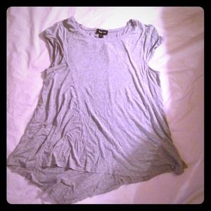 Bebe Babydoll Grey Tee Shirt Size Medium