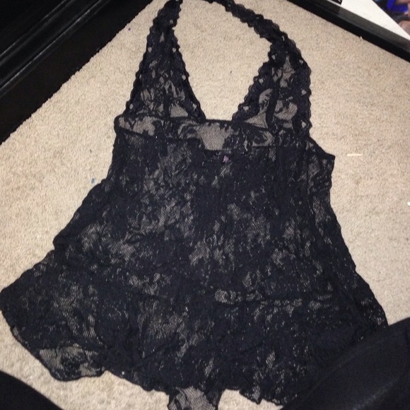 Black lace lingerie