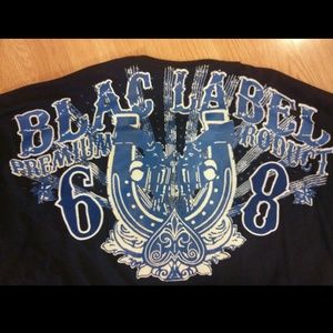 Black label men's long sleeve shirt