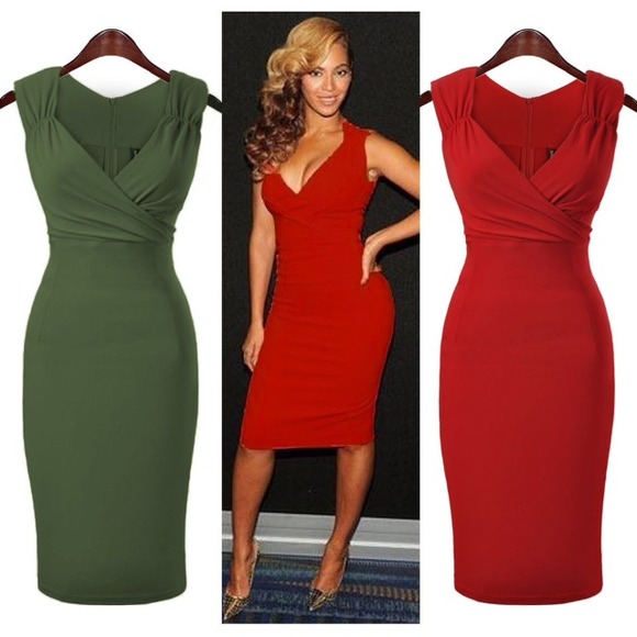 Beautiful olive cocktail dress