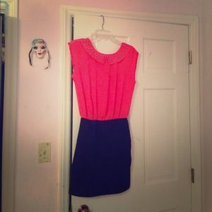 Orange chiffon dress