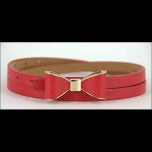 Red, Yellow, and Black Bow Belts -Bundle