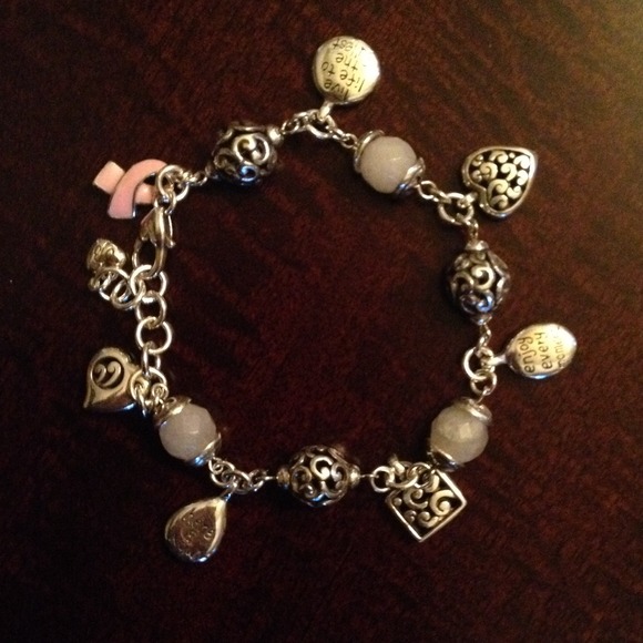 Brighton Power of Pink Silver bracelet w/quartz