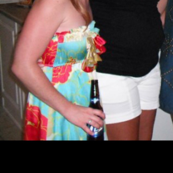 ⬇️⬇️⬇️Judith March multicolored floral strapless - Picture 4 of 4