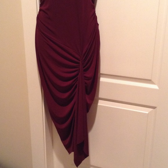 Burgundy turtleneck dress - Picture 3 of 4