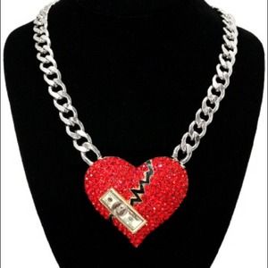 🎉NEW 🎉 Red Money Mend Broken Heart Necklace