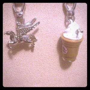 JC Pegasus and Frappachino charms