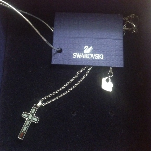 (Sold) Swarovski Tace Cross pendant necklace