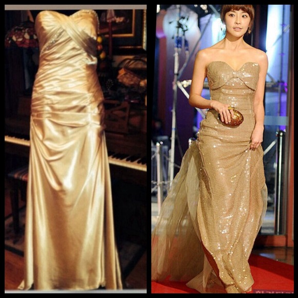 Dresses & Skirts - 🎈SALE🎈💐Stunning Champagne Color Evening Gown💐