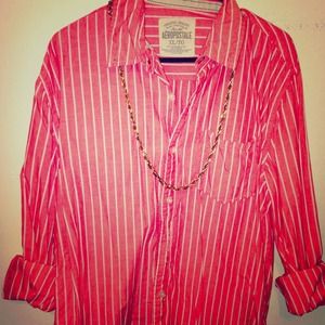 Oversized Pink Pinstripe blouse