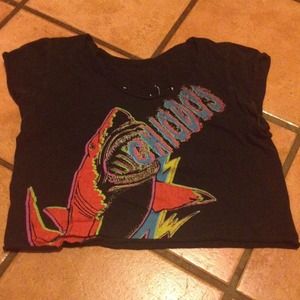 Cropped band tee