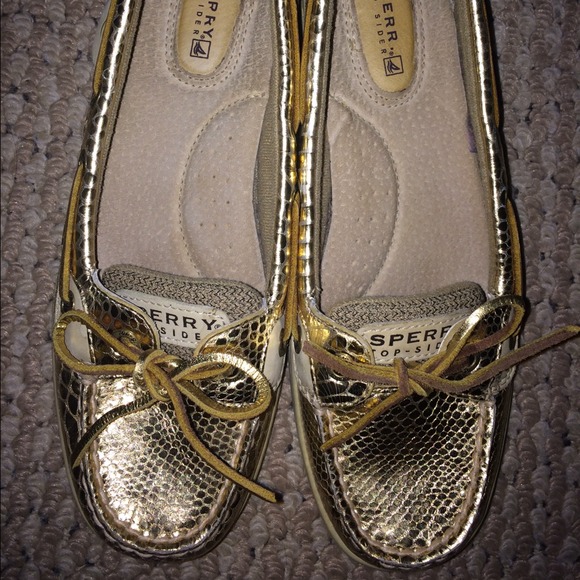 🚫SOLD Sperry top sider angelfish gold - Picture 4 of 4