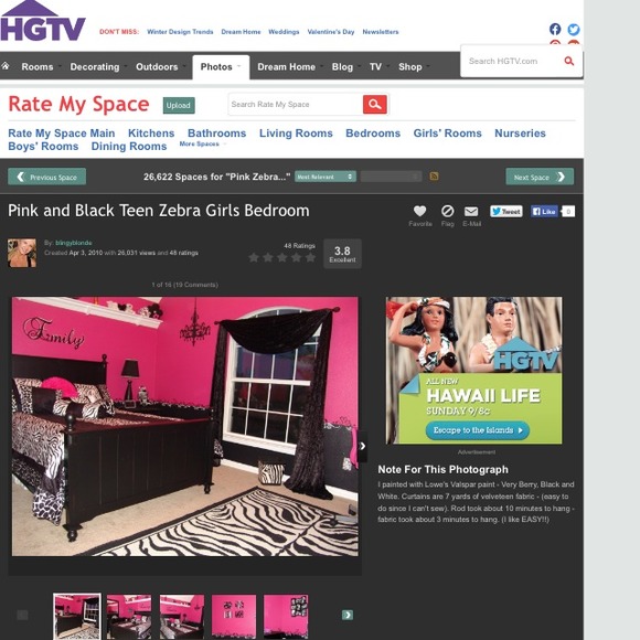 Love this pink color on the walls:)