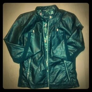 Small black leather jacket