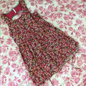 Heart Cutout Floral Dress