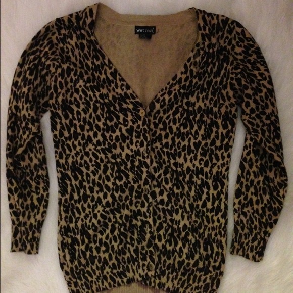 Cheetah print cardigan