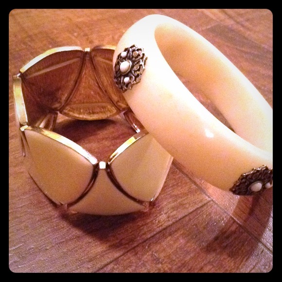 Ivory And Gold Bracelets - Picture 1 of 1