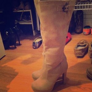 Tan High Heel Boots