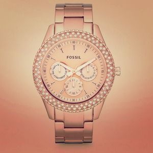 NIB NWT Fossil Women's Stella Rose Gold Watch
