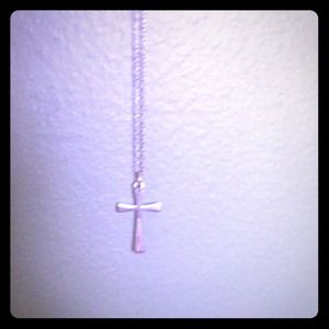 Silver cross necklace