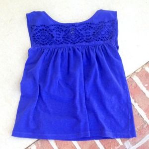 *HOST PICK!* Bright Royal Blue Eyelet Top