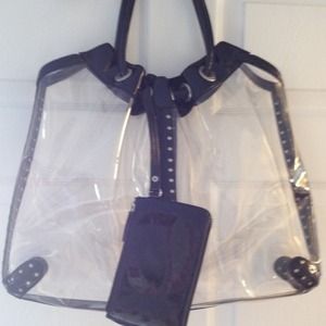 Michael Kors unique clear vinyl bag.