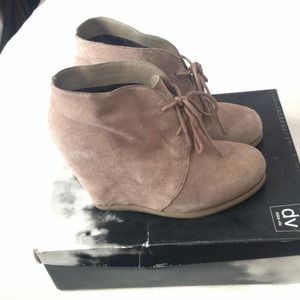 Taupe Suede booties!
