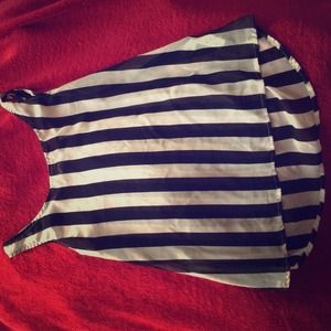 Black and white stripe tank