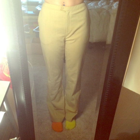 High Waist Khaki Dress Pants